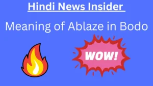 Meaning of Ablaze in Bodo