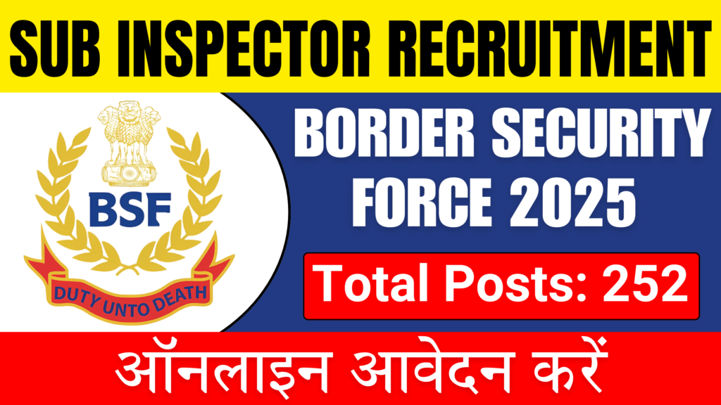 Sub Inspector Recruitment 2025: Apply Now