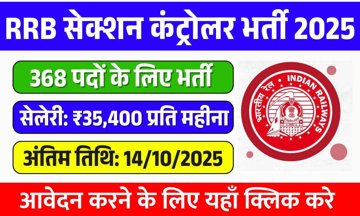 RRB Section Controller Recruitment 2025