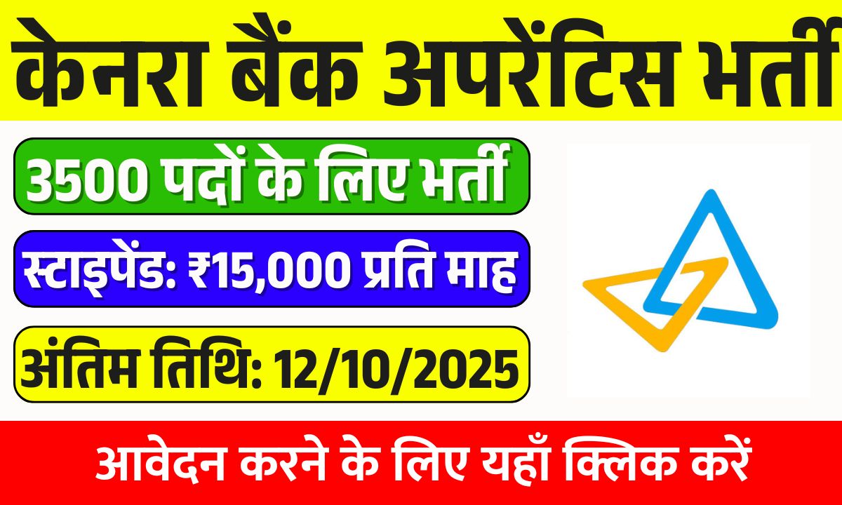 Canara Bank Apprentice Recruitment 2025